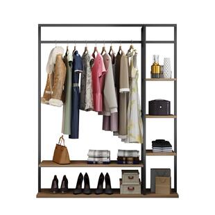 衣架落地卧室挂衣架衣帽架简易衣帽一体架衣帽间收纳置物架挂包架