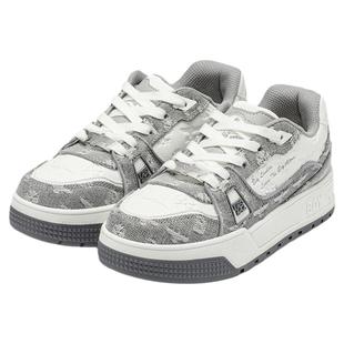 【学长鞋】BOYLONDON新款低帮黑灰双色男女款百搭运动板鞋N79010