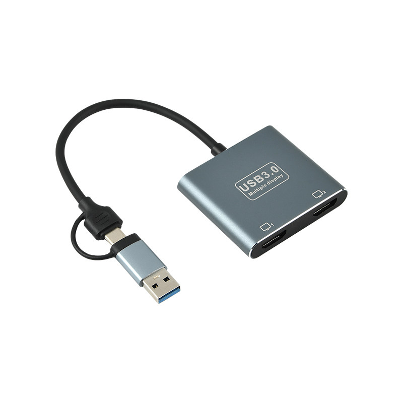 USB3.0转2HDMI扩展转接线MST