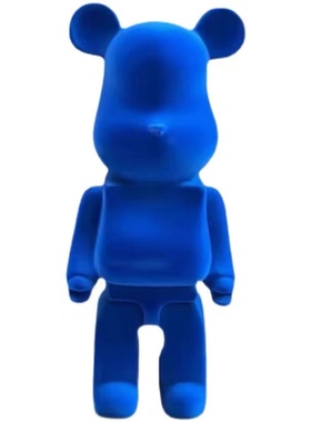 ins潮玩暴力熊植绒克莱因蓝摆件