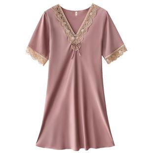 冰丝睡衣女士夏季2025年新款性感睡裙丝绸薄款高级感连衣裙家居服