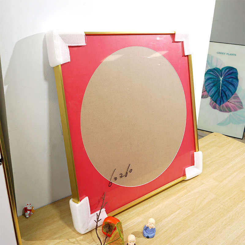 百喜图十字绣裱框铝合金画框装裱囍字框架带玻璃背板自装带红卡纸