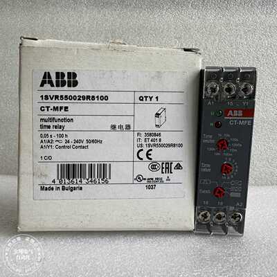 议价原装ABB时间继电器CT-MFE  1SVR550029R8100 24-240VAC/DC