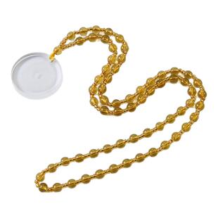 圆形水晶楞严咒吊坠 水晶内雕楞严咒挂件护身符项链结缘男女饰品