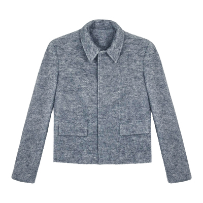 羊毛夹克外套高级复古合身翻领