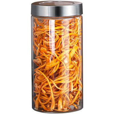 德系高硼硅玻璃密封罐食品级蜂蜜储物罐厨房干货陈皮茶叶收纳空瓶