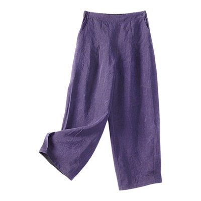 100%桑蚕丝香云纱双面穿镰刀裤