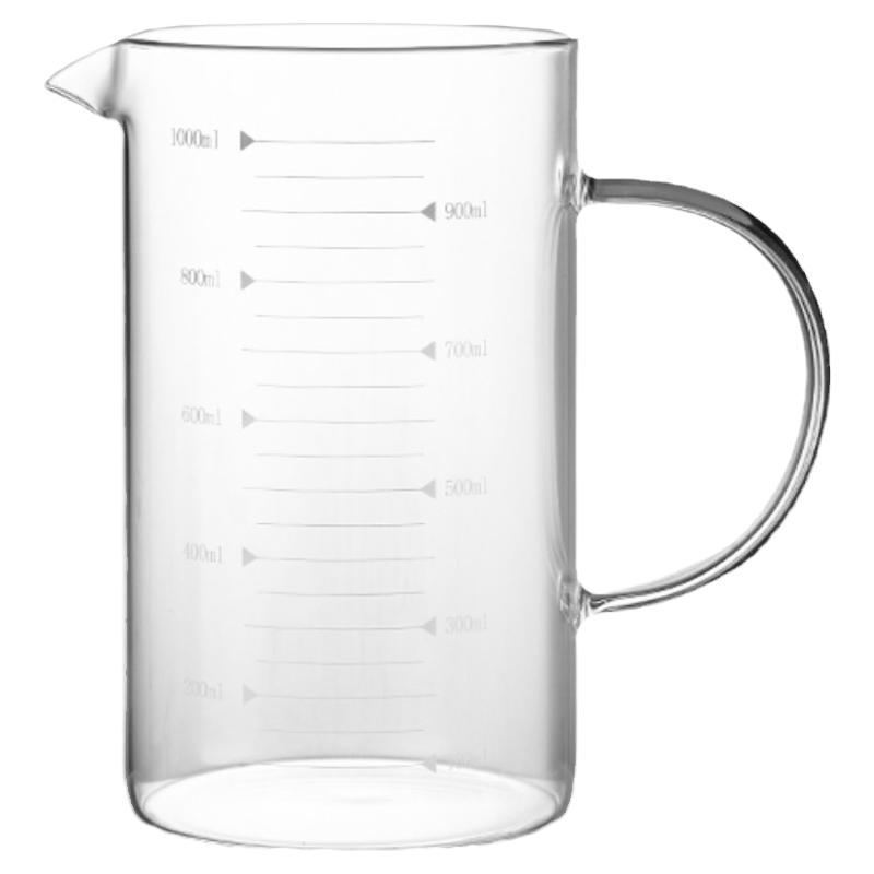 搅拌杯 耐热玻璃量杯刻度量杯带柄分酒器糖油杯数字量杯带刻度