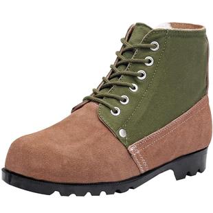 强人3515大头棉鞋男复古毛皮鞋冬季保暖高帮防寒棉鞋加绒加厚羊毛