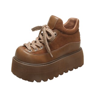 9cm松糕勃肯鞋女2025秋冬新款百搭时尚增高厚底小个子休闲板鞋