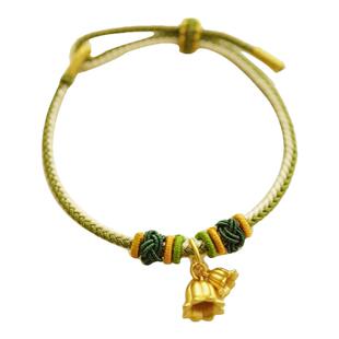 幸福花开可爱铃兰花吊坠手链可穿金铃铛手串编织绳手绳送女友礼物