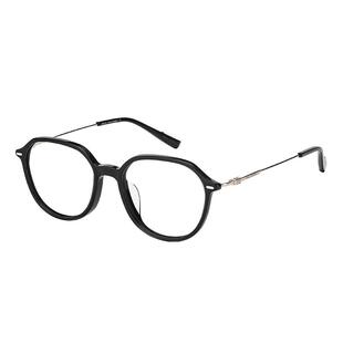 木九十黑色板材细框眼镜板材钛合金镜腿超轻近视眼镜框MJ101FJ043