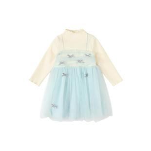 笛莎官方旗舰童装女童连衣裙秋冬季新款宝宝儿童假两件加绒公主裙