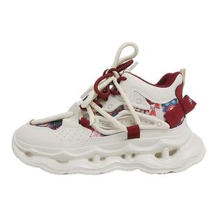 森马女鞋2025新款爆款冬季增高厚底小个子休闲加绒棉鞋运动老爹W