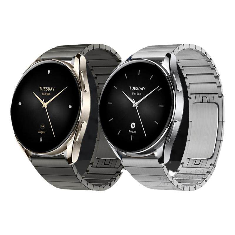 适用小米watchs4金属手表带sport4代钢带腕带s3智能S2运动s1pro华米Amazfit GTR4男女式color2代gts4/3腕带