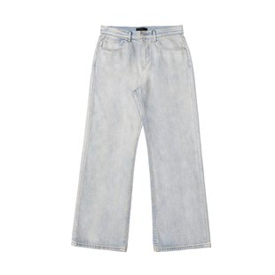 TBR高端线进口意产石膏水洗做旧极简elegant版型直筒牛仔裤