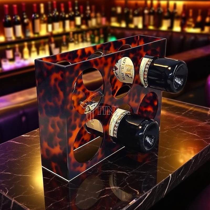 香槟展架亚克力红酒展示架酒吧展台桌面简约酒架台店欧式酒水夜摆