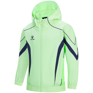 KELME卡尔美男女儿童运动风衣2026春季足球训练服防泼水连帽外套