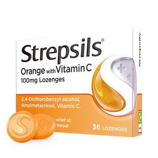 Strepsils使立消维生素C含片儿童青少年强免疫营养润喉糖英国进口