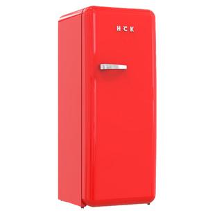 HCK哈士奇复古冰箱家用单门办公室冷藏冷冻大容量网红高颜值冰吧