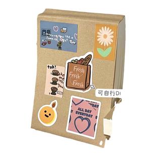 ins无印风空白本草稿纸加厚记事本学生笔记本小方砖可便携可撕本子网红便签纸牛皮便签本小画画本