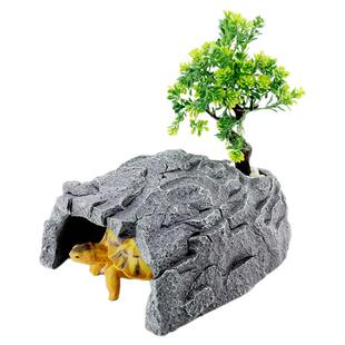 乌龟躲避屋洞穴树脂守宫巴西龟爬宠窝爬台晒台六角恐龙鱼造景装饰