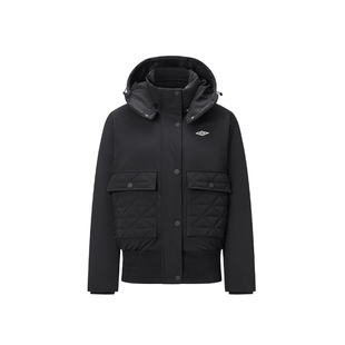 umbro茵宝运动款羽绒服鸭绒冬季新款三防廓形连帽保暖短款外套女