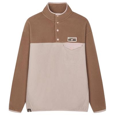 TeenieWeenie小熊奥莱冬装撞色双面摇粒绒卫衣柔软短款外套