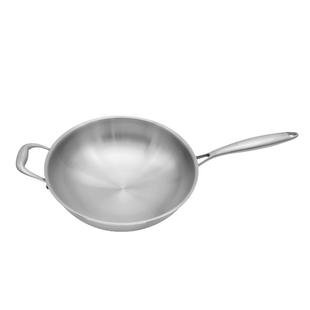 皖骄子316不锈钢小炒锅 一人食小炒锅 1到2人用锅 26cm28圆底平底