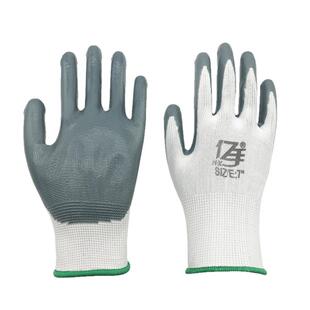 亿手s号小号女士丁晴劳保手套耐磨工作浸胶透气防水防油防滑工地