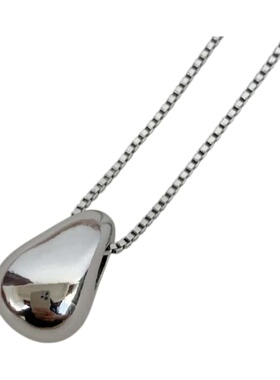 韩系同款光面金属水滴长款毛衣链