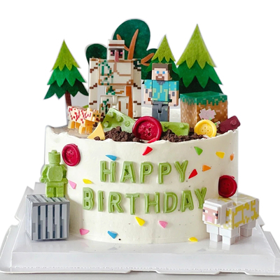 我的世界蛋糕装饰摆件铁傀儡套装