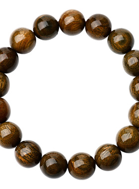 普陀山天然绿檀单圈手串