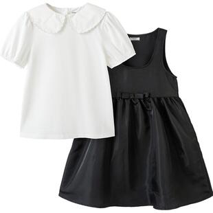 巴拉巴拉童装女童裙子儿童连衣裙夏装中大童背带裙套装洋气时尚甜