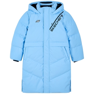 Skechers斯凯奇童装冬季儿童新款加厚长款羽绒服男女童保暖外套