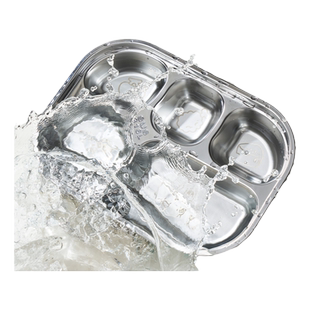 科巢儿童餐盘分格婴儿食品级316L不锈钢幼儿园宝宝餐具家用吃饭盘