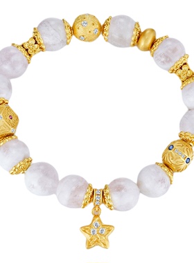 G XIAOXIAO 轻奢气质百搭五角星白色手链 F16S14新年礼物