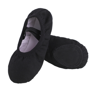 男童舞蹈鞋黑色儿童芭蕾舞鞋免系带猫爪鞋练功鞋白色中国舞跳舞鞋