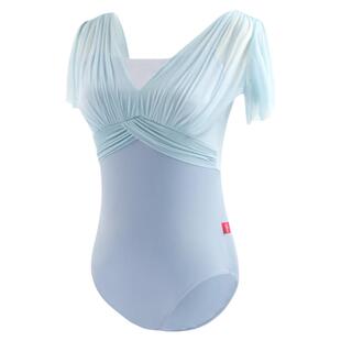 成人舞蹈服女夏季短袖开裆体操服老师形体服艺考基训芭蕾舞练功服