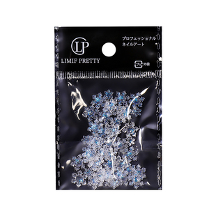 网红爆款雪花亮片美甲饰品冬季圣诞系列爆闪轻奢细沙雪花指甲贴片