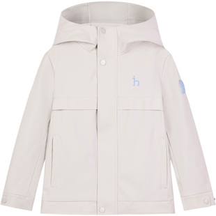 hazzys童装哈吉斯男童风衣2026春新款中大童连帽纯色防风外套