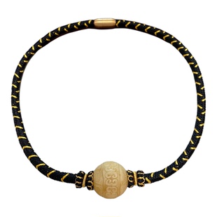 手工编绳半成品蜜蜡天珠锁骨链横穿绳定制男女加粗龙鳞结霸气高端