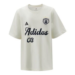 adidas阿迪达斯宽松透气半袖T恤2026夏女大儿童短袖上衣 KG7837