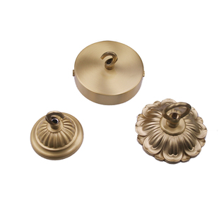 黄铜灯笼鸟笼家用户外防锈挂钩开口闭口灯具吊灯可装86暗盒吸顶盘