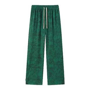 胖胖哥cleanfit休闲裤男春季美式直筒垂感宽松西裤大码阔腿裤子