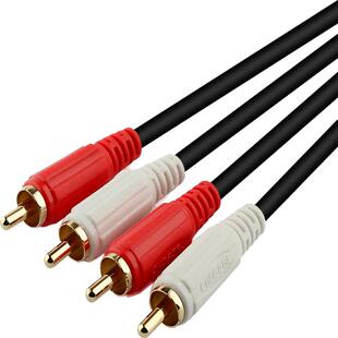 秋叶原Q-401音频线双莲花头二对二DVD连接电视功放音响音箱线2rca