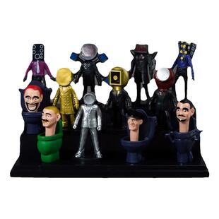 马桶人和监控人的玩具泰坦音响人手办模型玩偶电视人男孩拼装积木