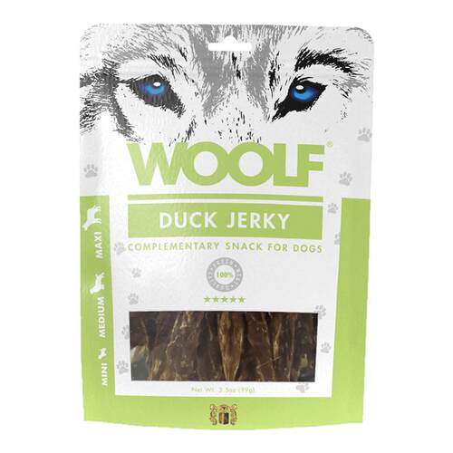 （试吃特价）WOOLF伍尔夫原切功能鸭胸肉干狗狗零食训练奖励零食