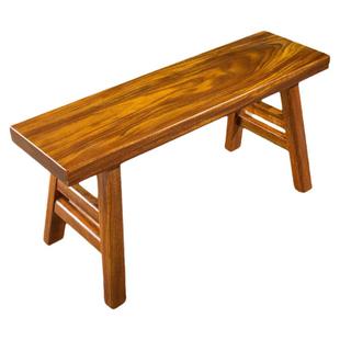 胡桃木长条凳奥坎长板凳实木茶桌凳子家用鞋凳红木凳新中式练功凳