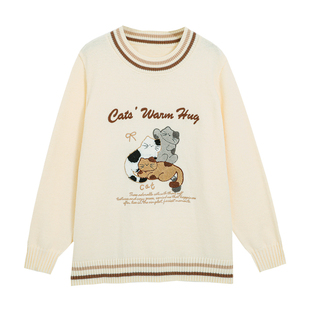 冬季韩系圣诞节穿搭小众不撞款上衣大码胖mm独特漂亮减龄显瘦毛衣